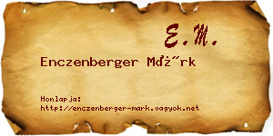 Enczenberger Márk névjegykártya